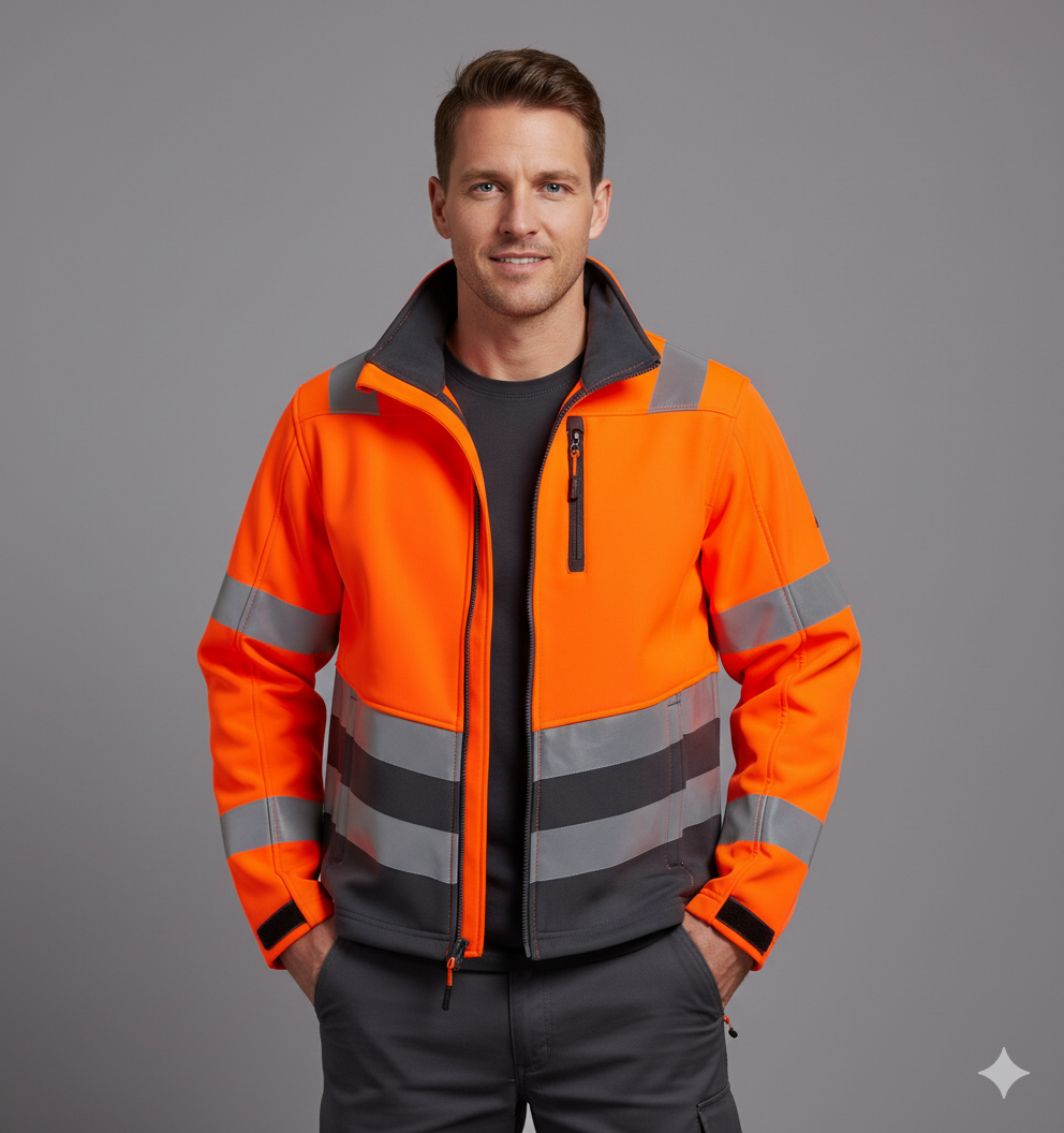 Chaqueta Softshell Alta Visibilidad Naranjo