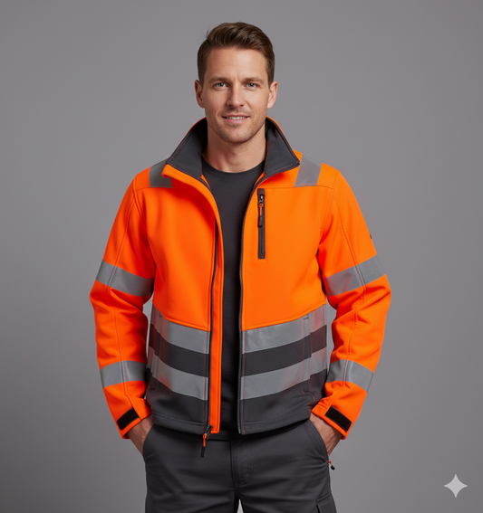 Chaqueta Softshell Alta Visibilidad Naranjo