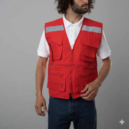 Chaleco Geólogo Rojo