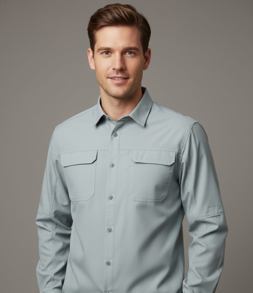 Camisa Outdoor Hombre Gris